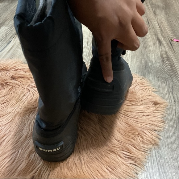 Sorel Black Brown Snow Boots Size 6 - Picture 7 of 11